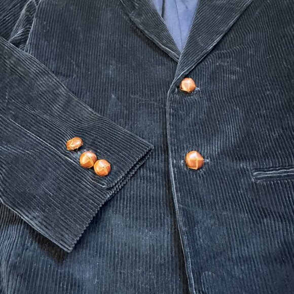 Papo d'Anjo Boys Navy Blue Corduroy Womens Blazer Size 14 - Picture 4 of 7